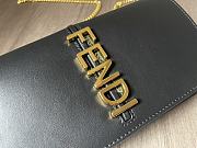 Fendi Logo Lettering Chain-link black Wallet - 3