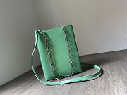 Fendi pack small green leather shopper bag - 5