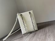 Fendi pack small white leather shopper bag - 6