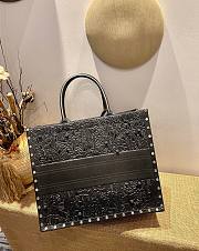 Dior Hand-painted Overlays Black Book Tote 41cm Bag - 5