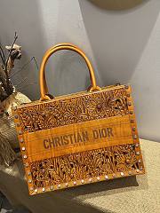 Dior Hand-painted Overlays Brown Book Tote 36cm Bag - 6