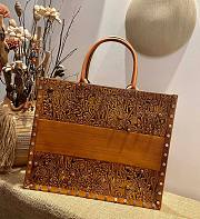 Dior Hand-painted Overlays Brown Book Tote 41cm Bag - 3