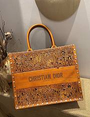 Dior Hand-painted Overlays Brown Book Tote 41cm Bag - 5