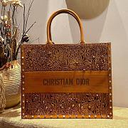 Dior Hand-painted Overlays Brown Book Tote 41cm Bag - 1