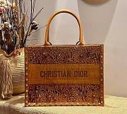 Dior Hand-painted Overlays Brown Book Tote 36cm Bag - 1