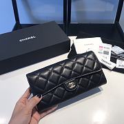 Chanel wallet lambskin with gold hardware  - 1