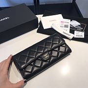 Chanel wallet lambskin with gold hardware  - 2