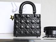 Dior lady small black motif leather bag - 4