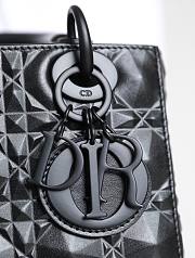 Dior lady small black motif leather bag - 6