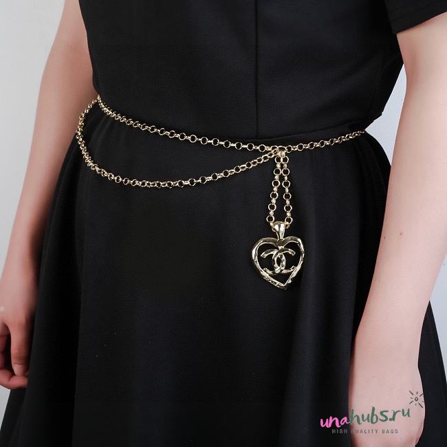 Chanel heart chain belt  - 1