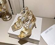 Jimmy Choo Azia 95 Gold Heels - 1