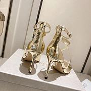 Jimmy Choo Azia 95 Gold Heels - 2