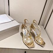 Jimmy Choo Azia 95 Gold Heels - 5