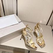 Jimmy Choo Azia 95 Gold Heels - 6