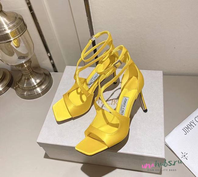 Jimmy Choo Azia 95 Yellow Heels - 1