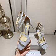 Jimmy Choo Azia 95 Silver Heels - 3