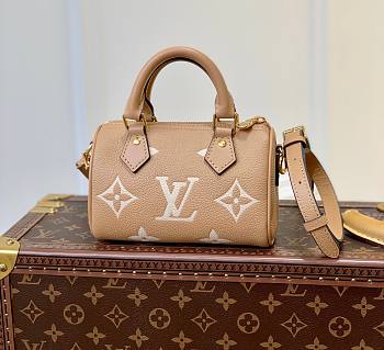 Louis Vuitton nano speedy beige bag