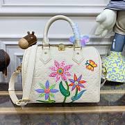 Louis Vuirtton x YK Speedy 25 Flower Beige Bag - 1