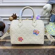 Louis Vuirtton x YK Speedy 25 Flower Beige Bag - 3