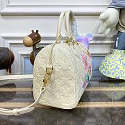 Louis Vuirtton x YK Speedy 25 Flower Beige Bag - 2