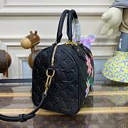 Louis Vuirtton x YK Speedy 25 Flower Black Bag - 6