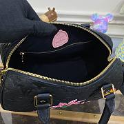 Louis Vuirtton x YK Speedy 25 Flower Black Bag - 4