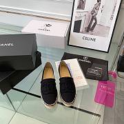 Chanel Espadrilles Black Fabric Shoes - 3