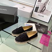 Chanel Espadrilles Black Fabric Shoes - 5