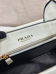 Prada Symbole small white stitched triangle motif leather bag - 4