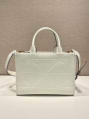 Prada Symbole small white stitched triangle motif leather bag - 2