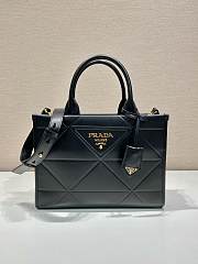 Prada Symbole small black stitched triangle motif leather bag - 1