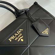 Prada Symbole small black stitched triangle motif leather bag - 6