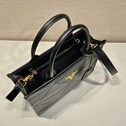 Prada Symbole small black stitched triangle motif leather bag - 5