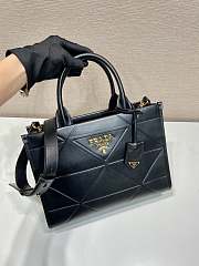 Prada Symbole small black stitched triangle motif leather bag - 2