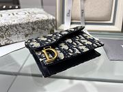 Dior blue monogram flap wallet  - 2