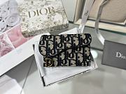 Dior blue monogram flap wallet  - 3