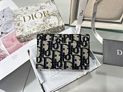 Dior blue monogram flap wallet  - 5