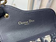 Dior blue monogram flap wallet  - 6