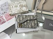 Dior gray monogram flap wallet - 1