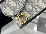 Dior gray monogram flap wallet - 4