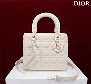 Dior Lady medium matte white lambskin 24cm bag - 1