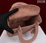 Dior Lady medium matte beige lambskin 24cm bag - 2