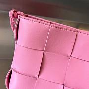 Bottega Veneta Cassette Pouch On Strap Pink Leather Bag - 4