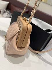 Chanel 23 Wood Quilting Chain Beige Leather Bag - 6