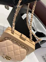 Chanel 23 Wood Quilting Chain Beige Leather Bag - 2