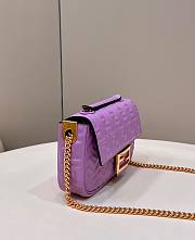 Fendi Baguette Mini Vintage Gold Hardware Purple Bag  - 4