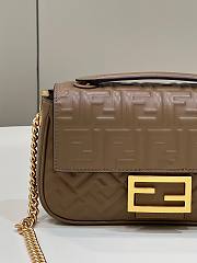 Fendi Baguette Mini Vintage Gold Hardware Brown Bag - 4