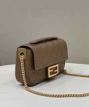 Fendi Baguette Mini Vintage Gold Hardware Brown Bag - 3