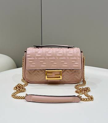 Fendi Baguette Mini Vintage Gold Hardware Pink Bag