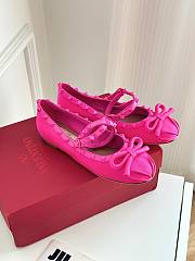 Valentino Rockstud satin pink ballet flats - 1